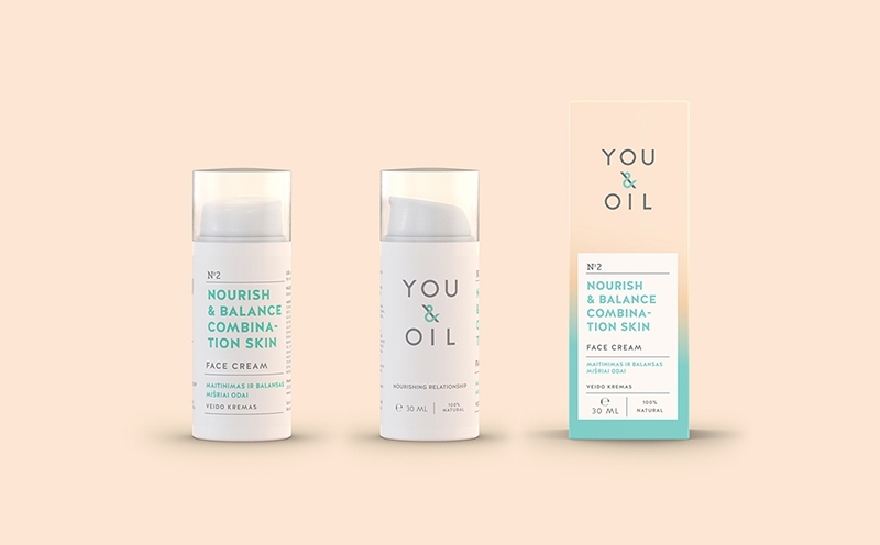 化妝品品牌包裝設(shè)計(jì)，有效地使用色彩編碼，增強(qiáng)產(chǎn)品的自然和專業(yè)形象