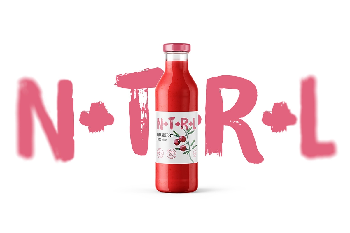 天然飲料，果汁的 品牌的包裝設計