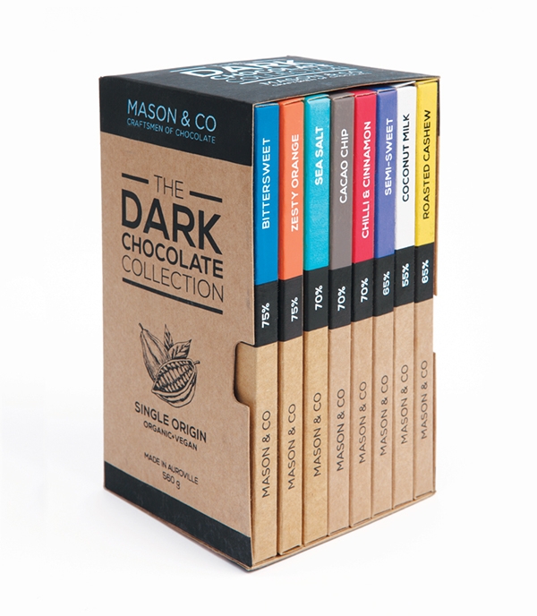 你最愛的甜食，手工黑巧克力的品牌包裝設計