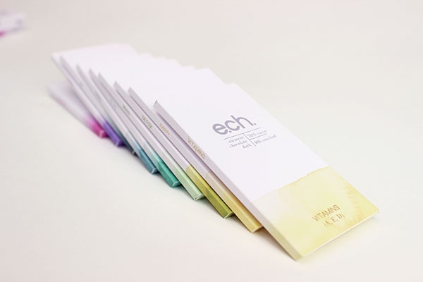 彩色之光， 生態手工巧克力食品包裝設計工程。