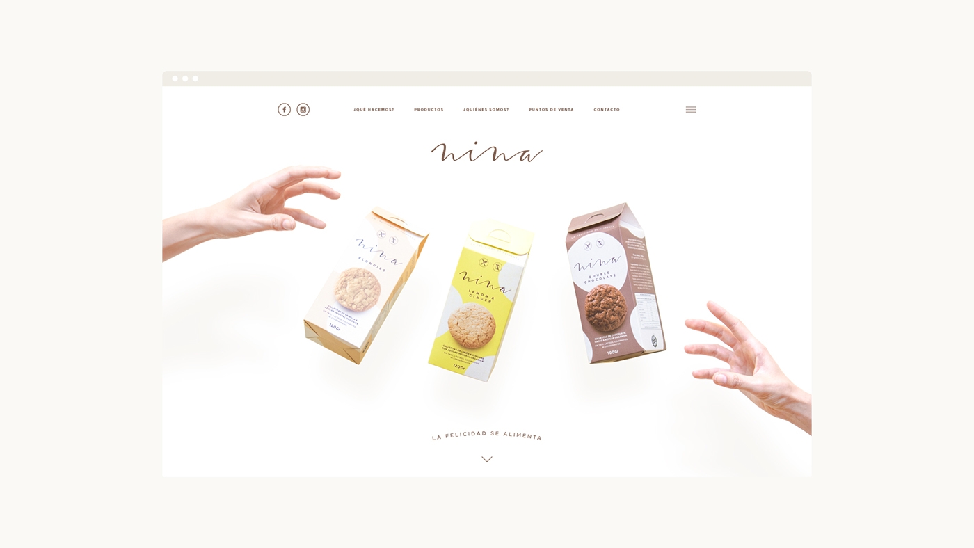 金色（香草）、巧克力色（可可和巧克力）和檸檬姜系列餅干食品包裝設計