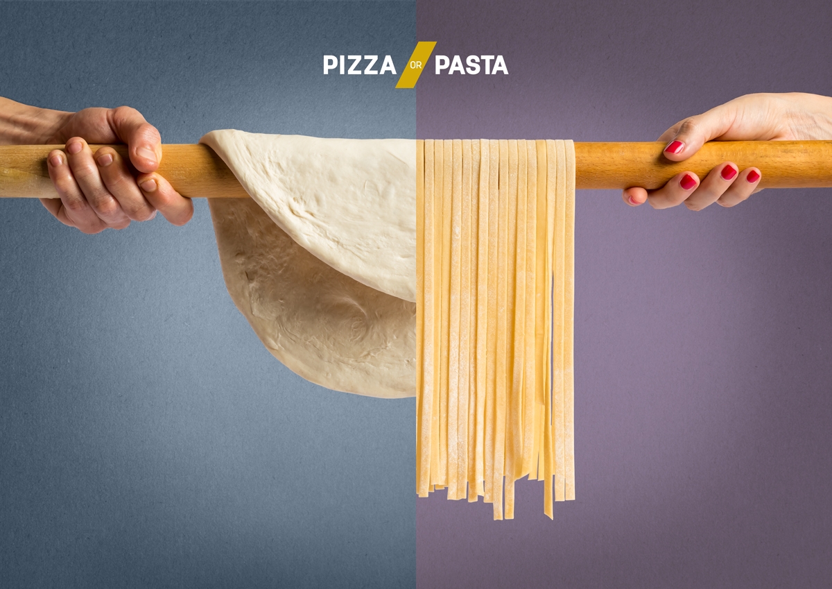 不勒斯披薩片與意大利面產(chǎn)品包裝設計